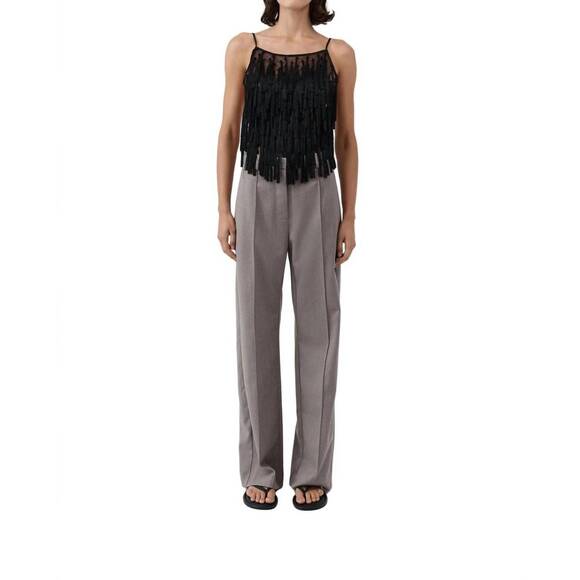 NEW ST. AGNI women's oupa pintuck pants in doe - Picture 5 of 8